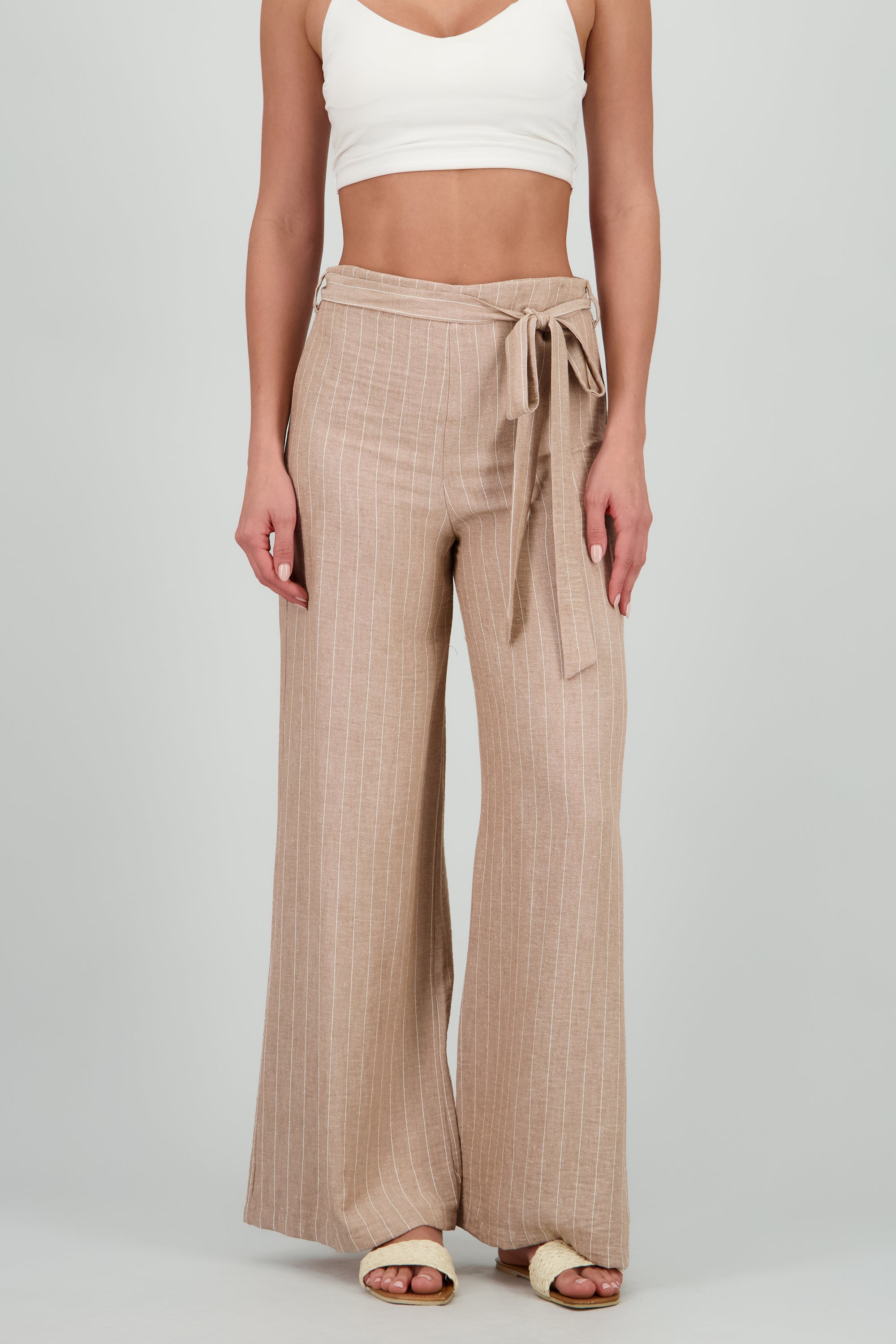 Pantalon rayas det lazo BEIGE
