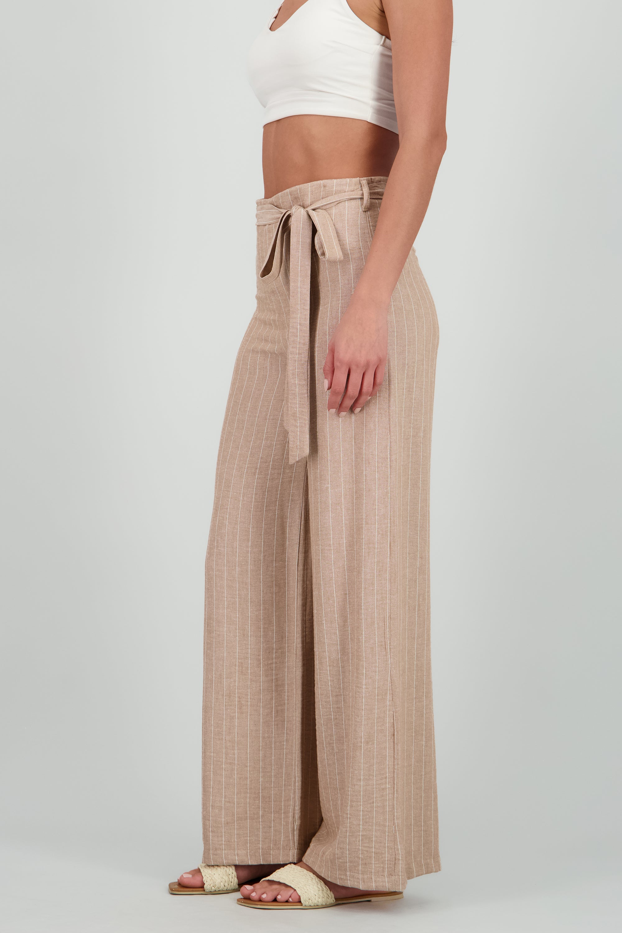 Pantalon rayas det lazo BEIGE