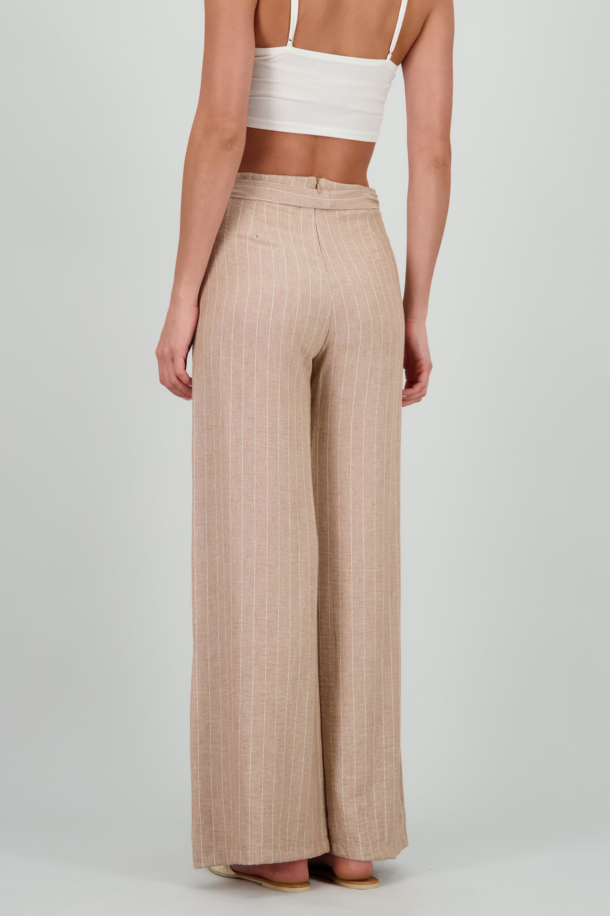 Pantalon rayas det lazo BEIGE