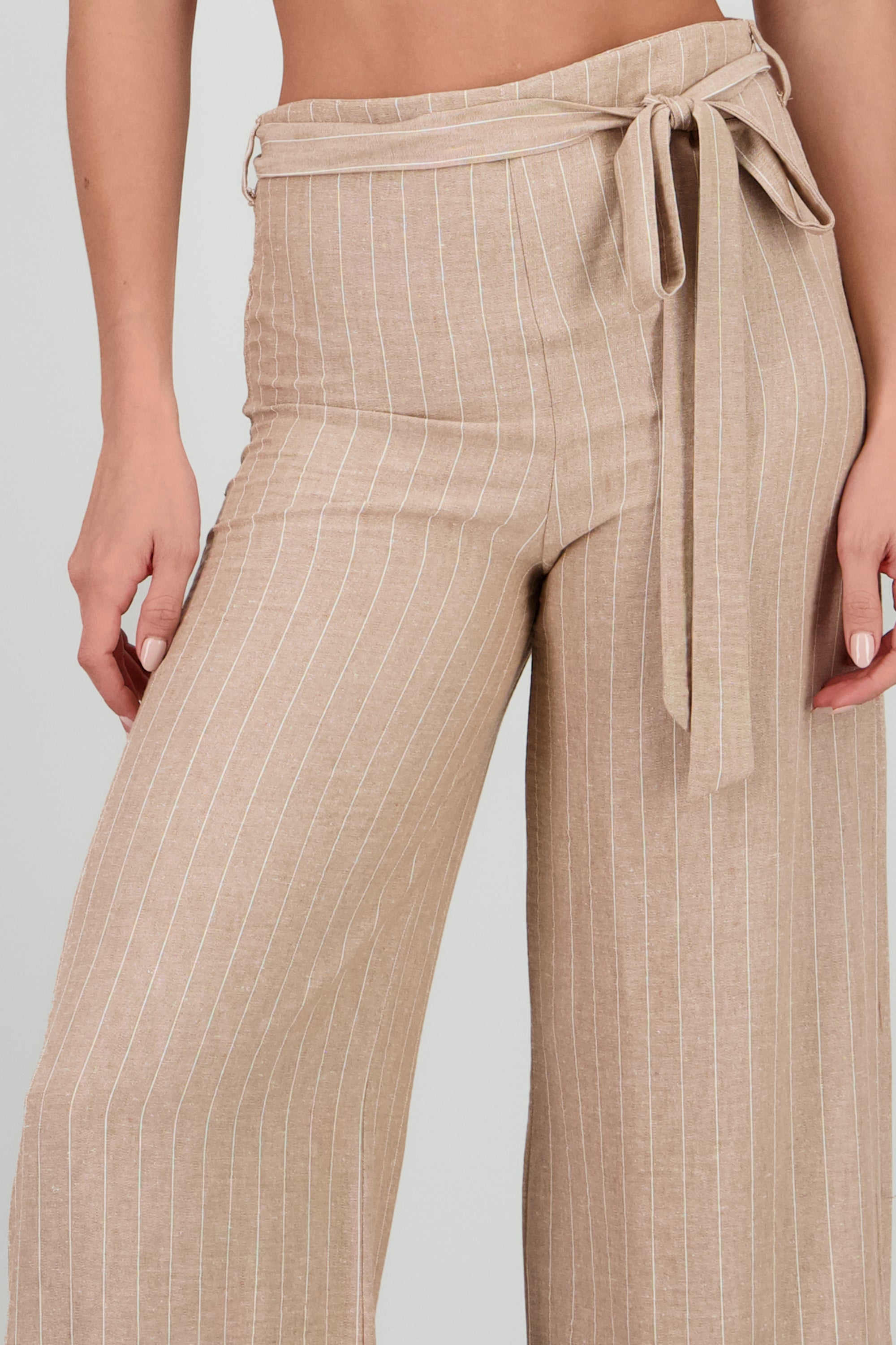 Pantalon rayas det lazo BEIGE