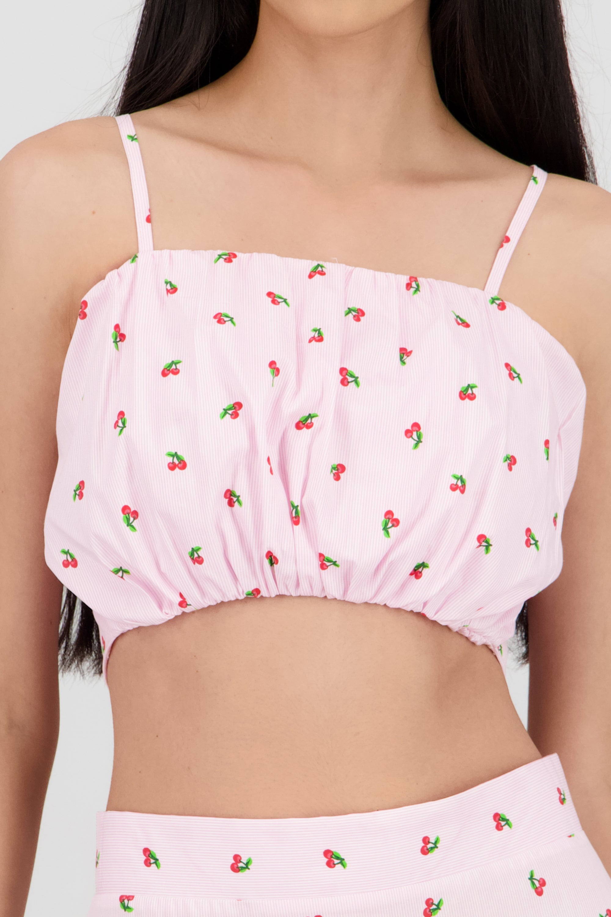 Top tirantes detalle globo ROSA PASTEL
