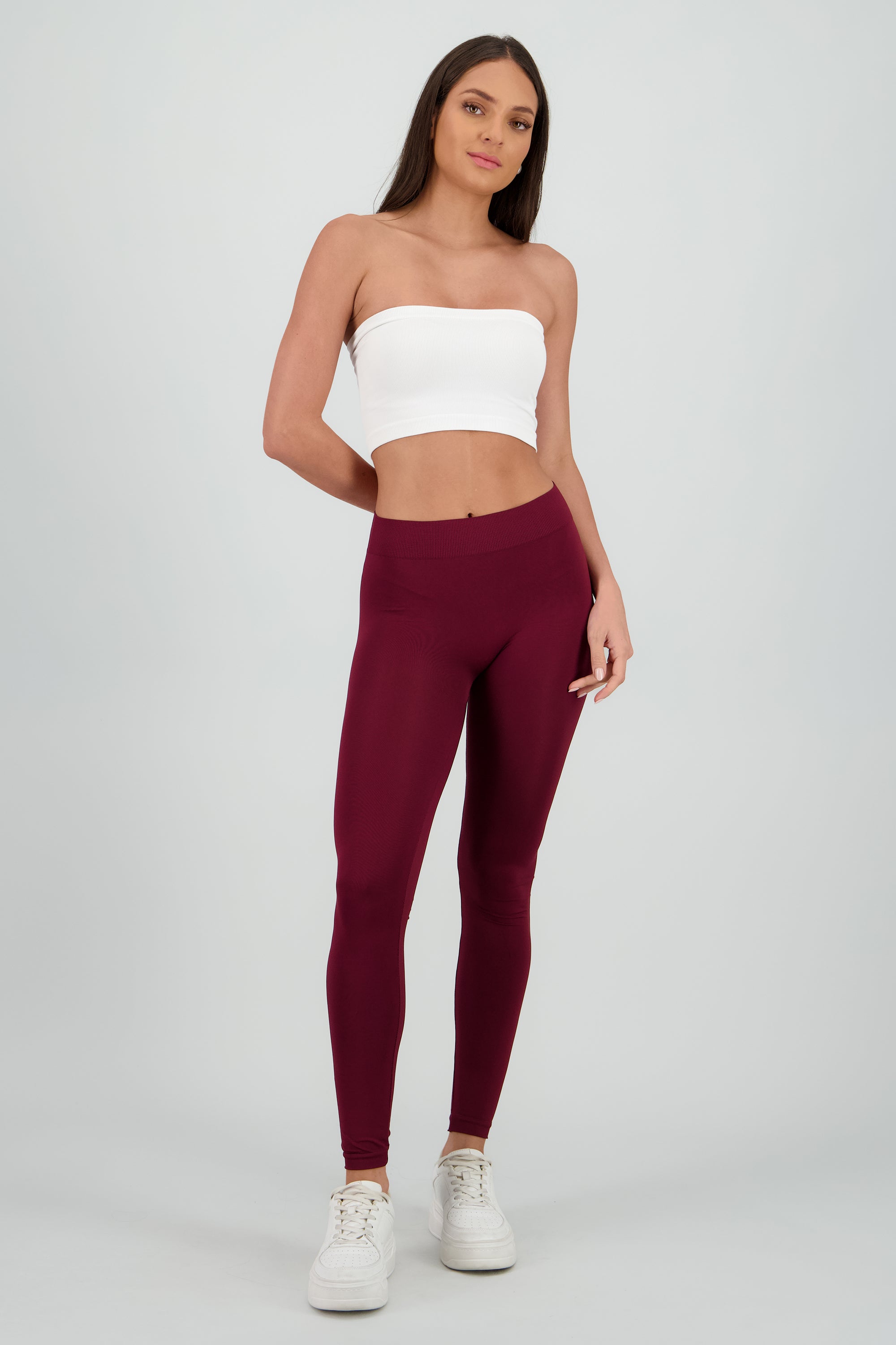 Leggings Seamless Cintura Media CIRUELA