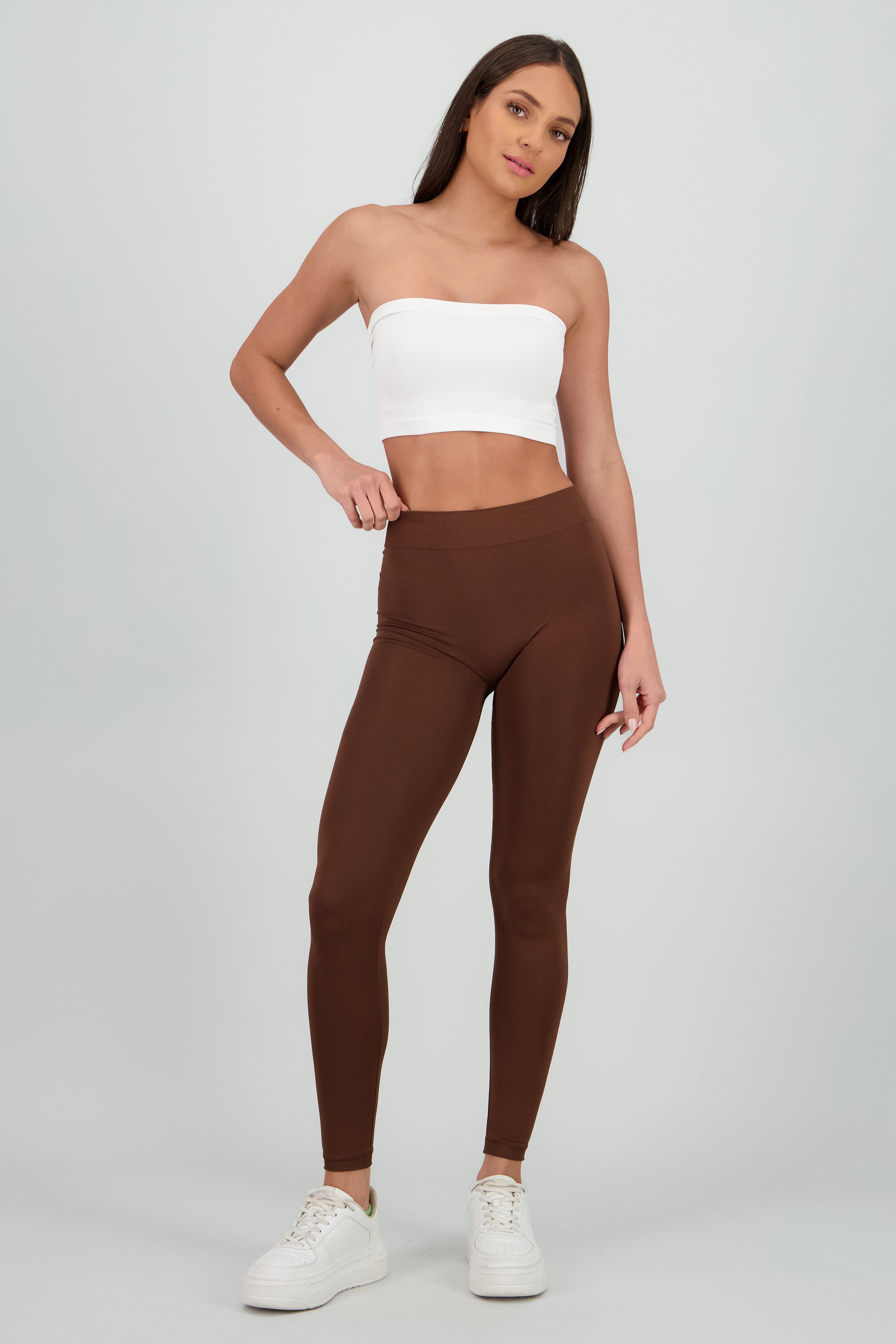 Leggings Seamless Cintura Media CHOCOLATE