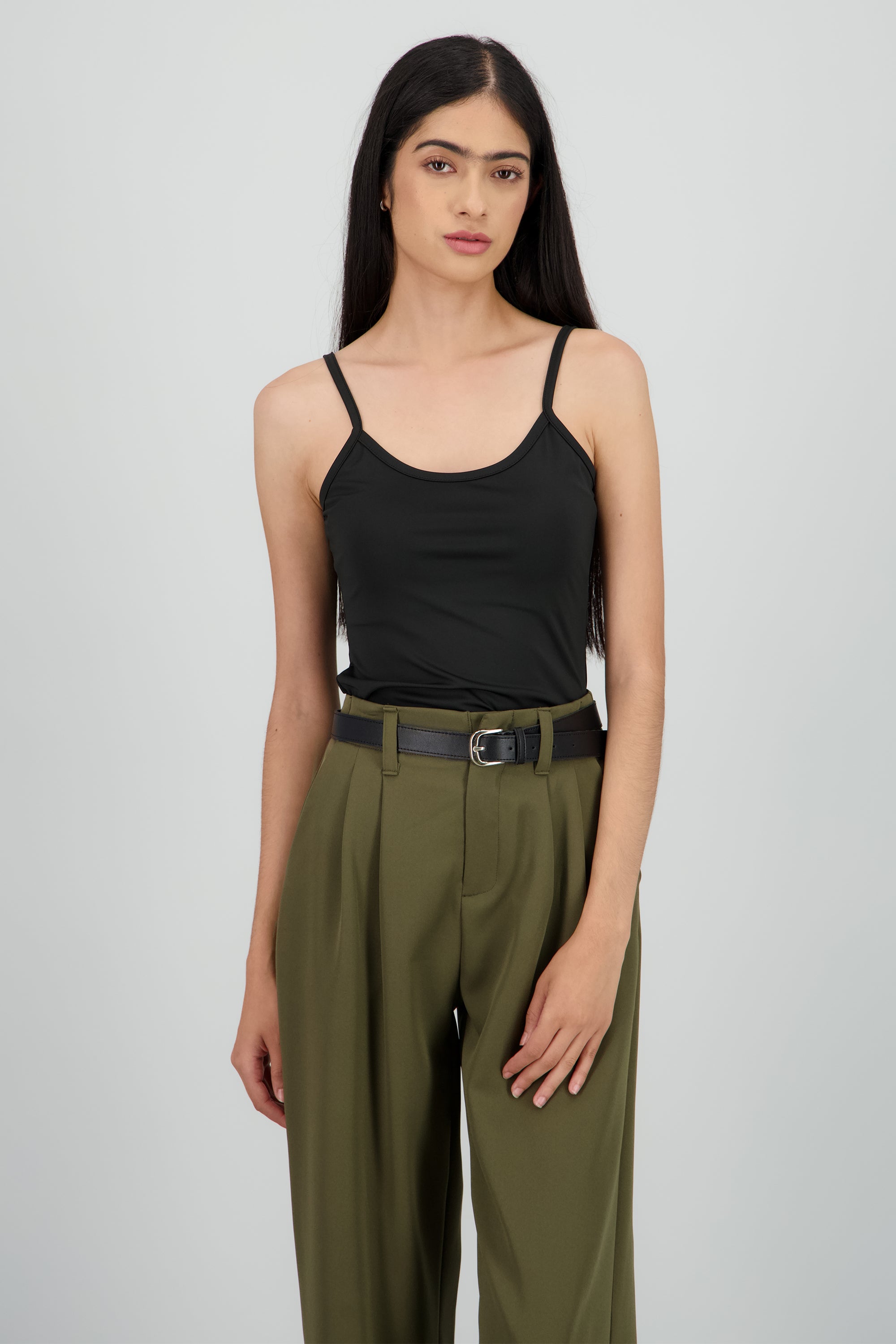 Top liso tirantes NEGRO