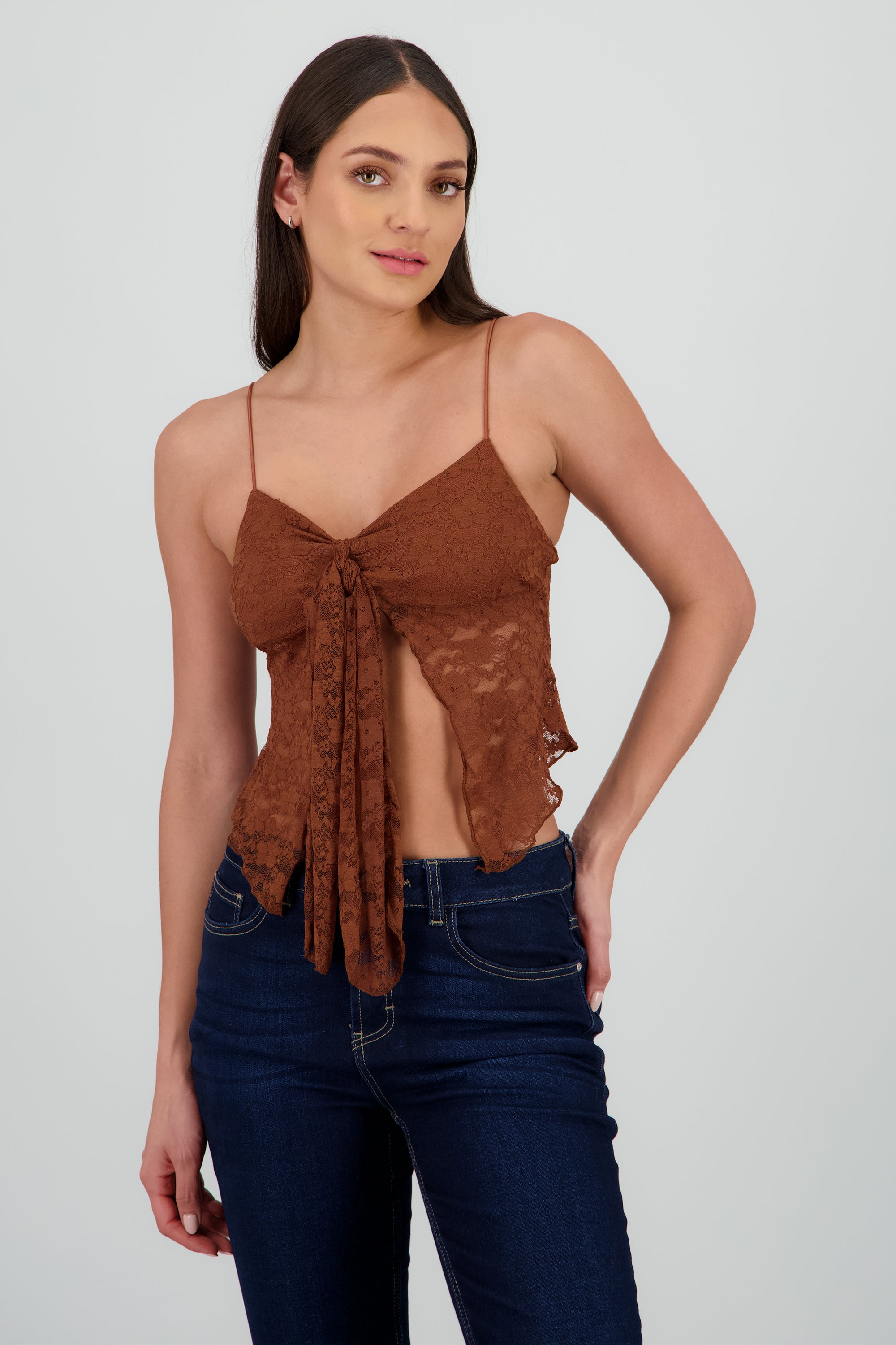 Top encaje nudo CAFE