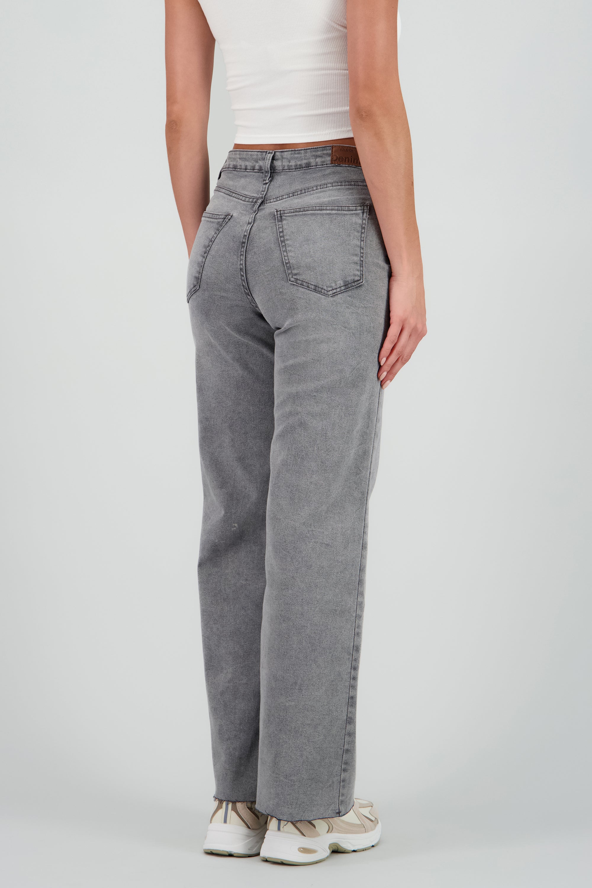 Jeans wide leg confort GRIS OBSCURO