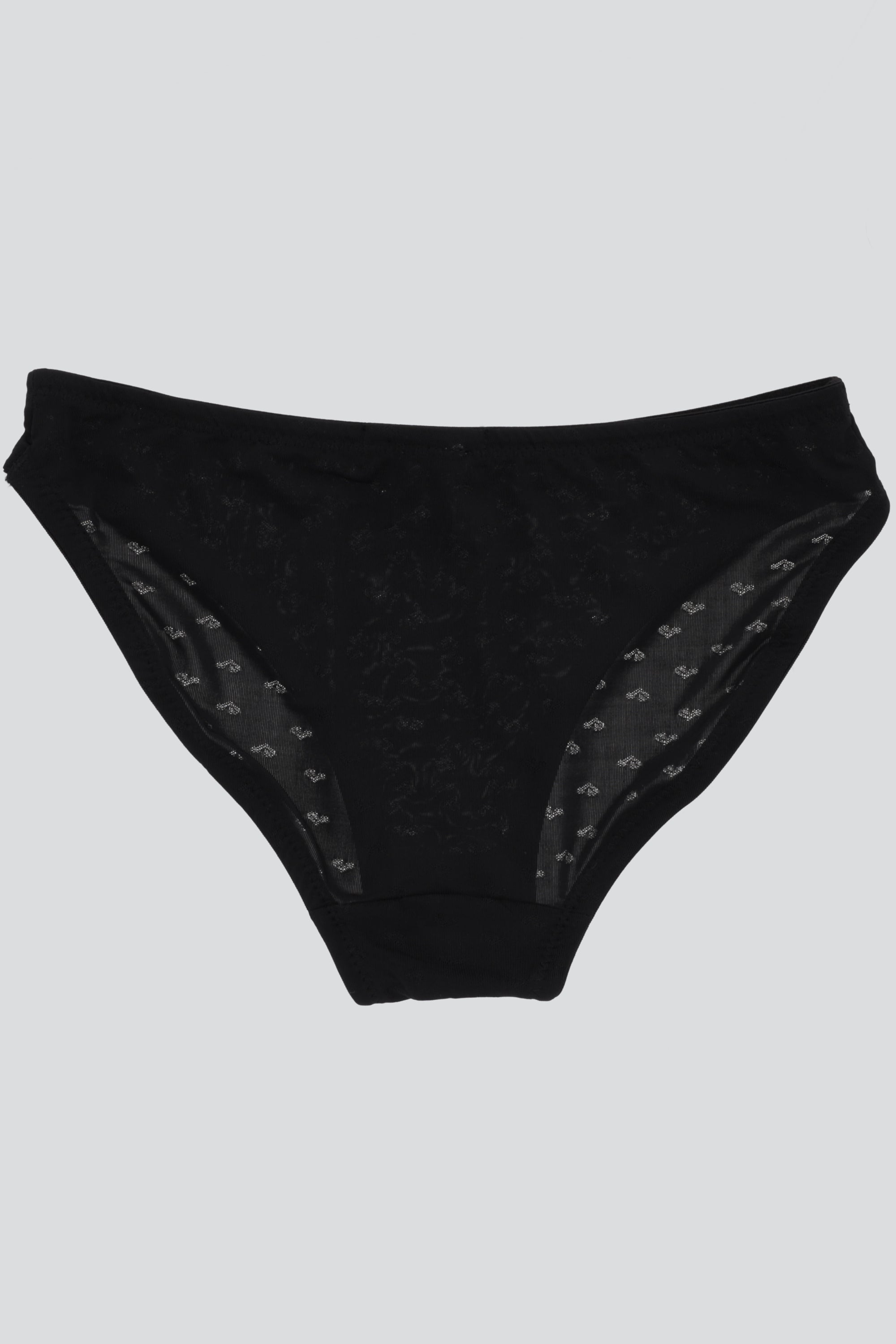 Bikini calado corazones NEGRO