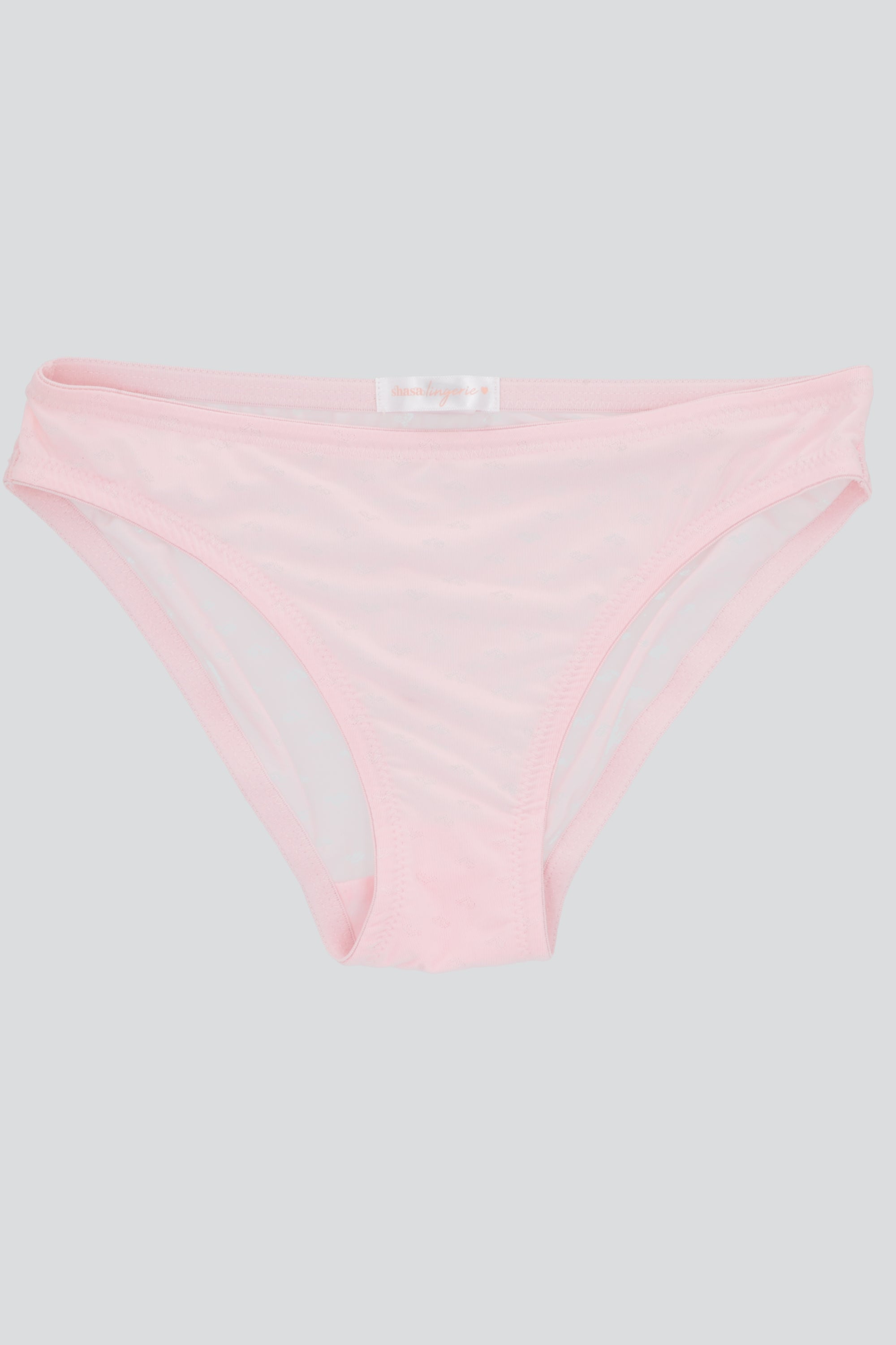 Bikini calado corazones ROSA PASTEL