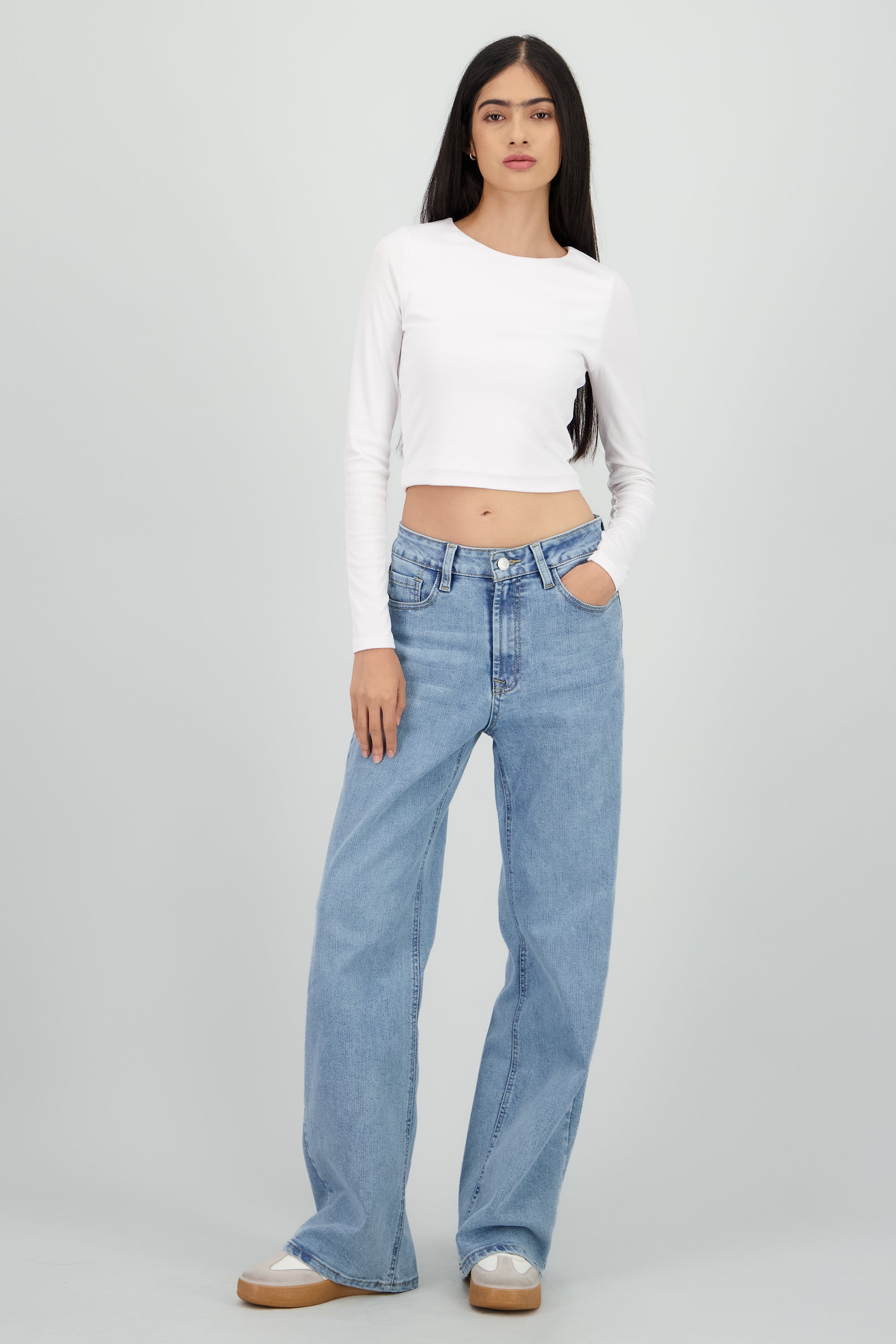 Jeans wide leg ultra confort BLEACHED