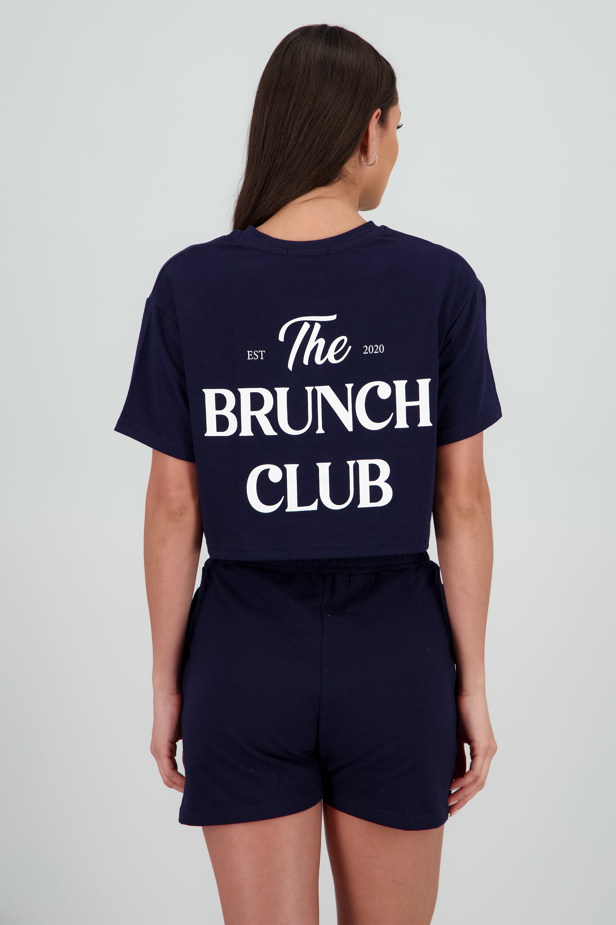 Playera crop The Brunch MARINO