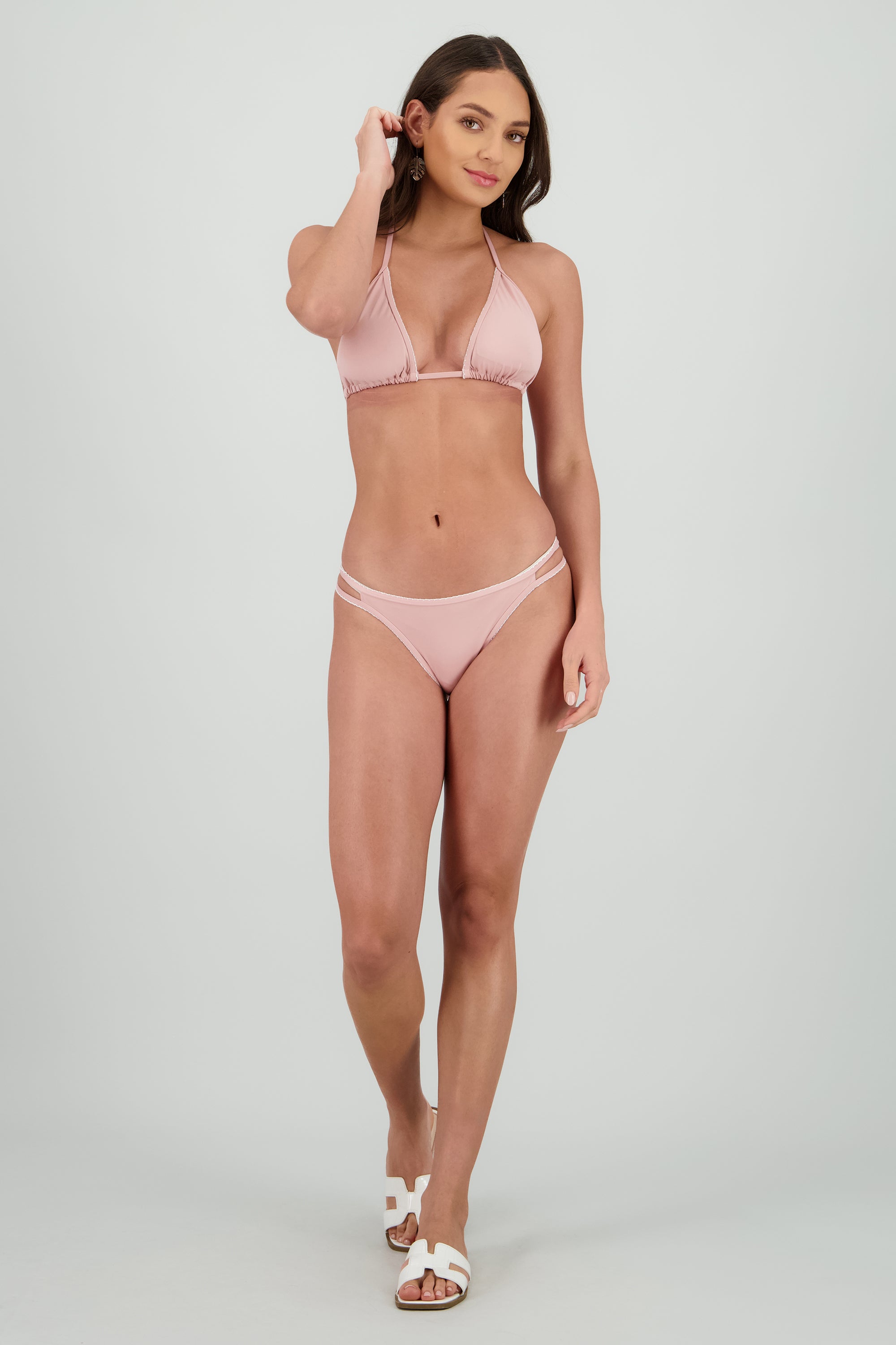 Bikini detalle bordes ROSA PASTEL