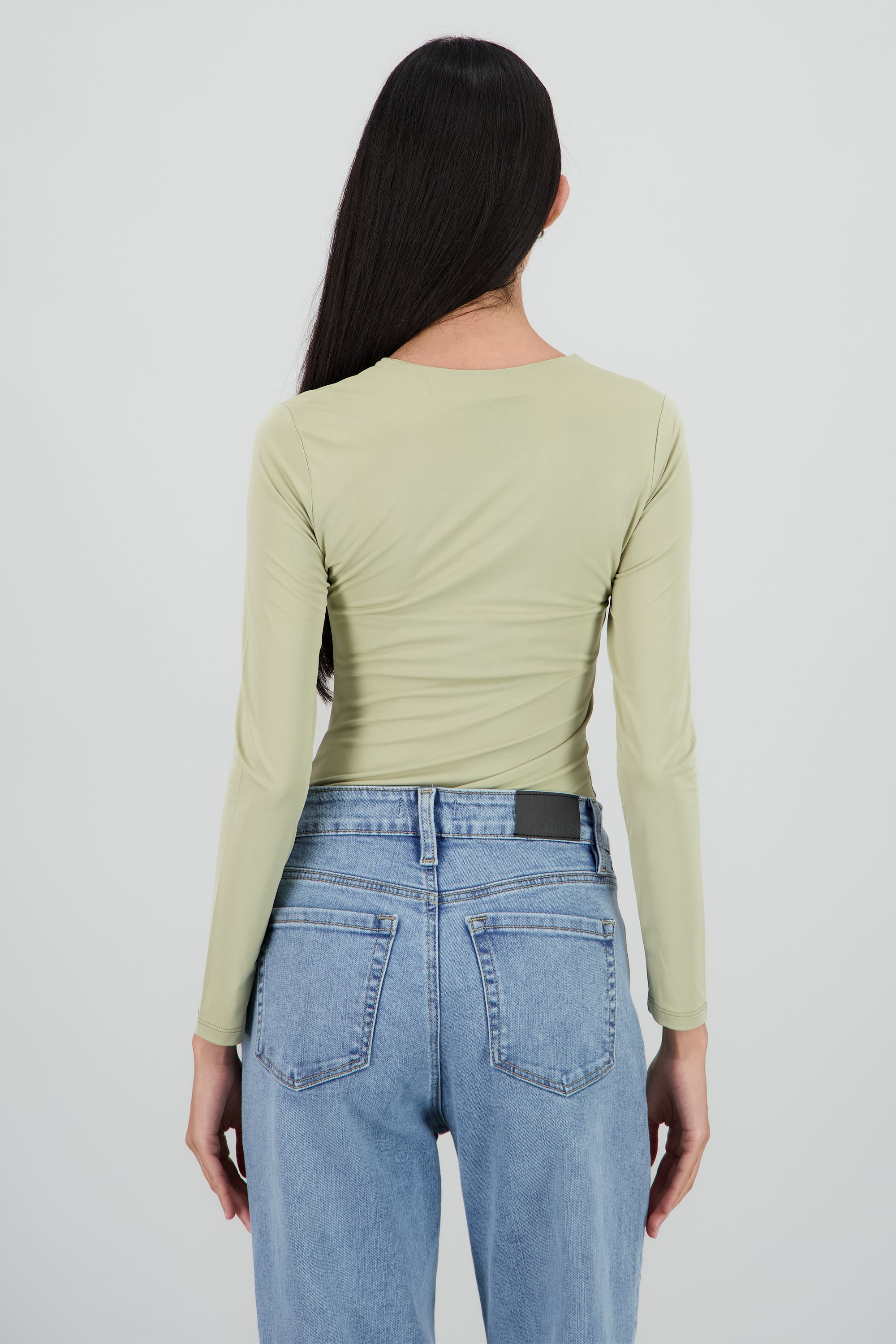 Bodysuit liso manga larga cuello redondo SAGE