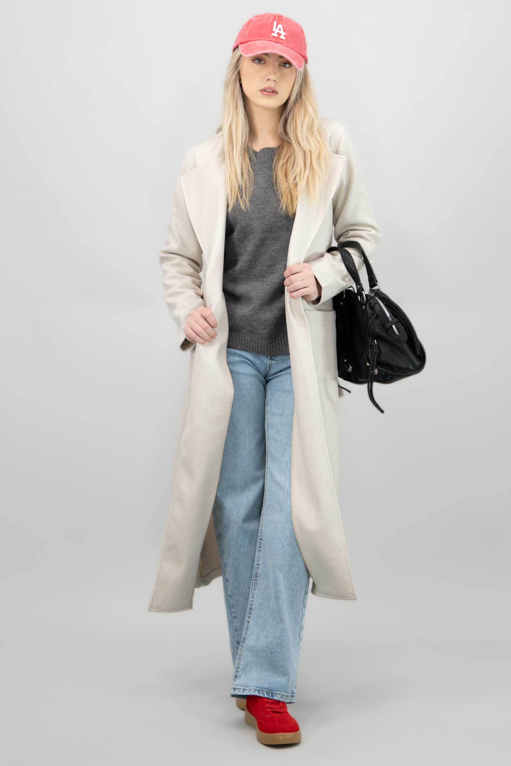 Bota alta slouchy suede CAFE