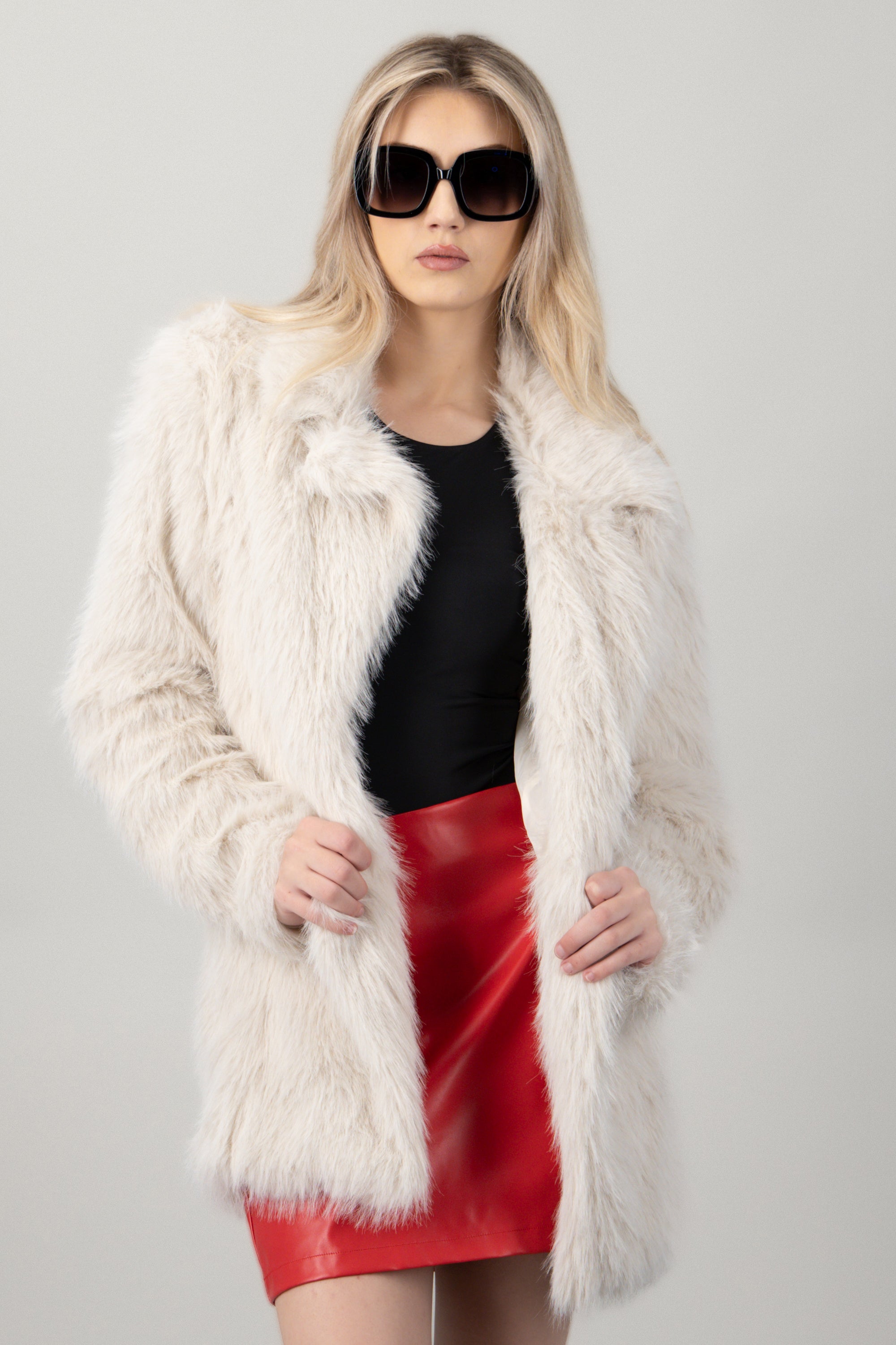 Bota alta slouchy suede BEIGE