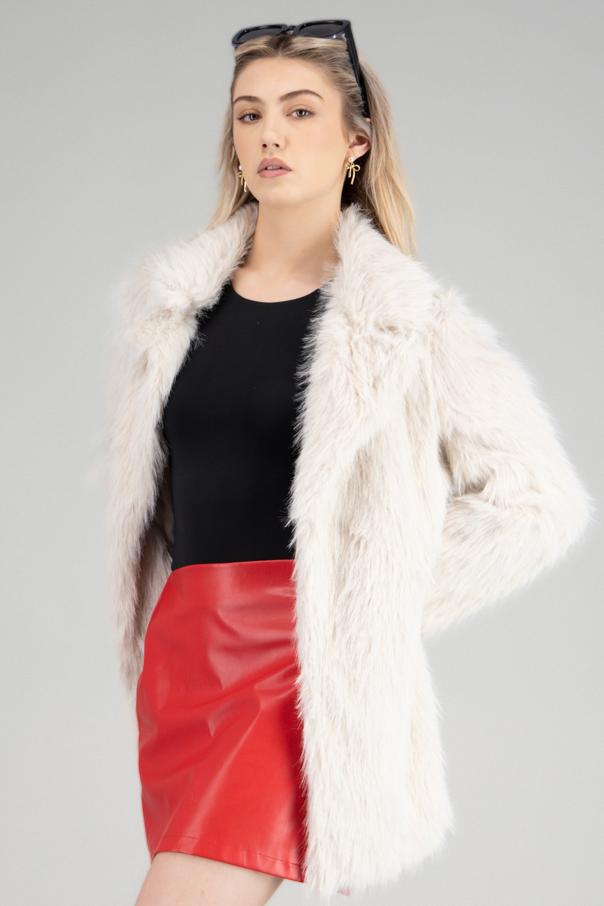 Bota alta slouchy suede BEIGE